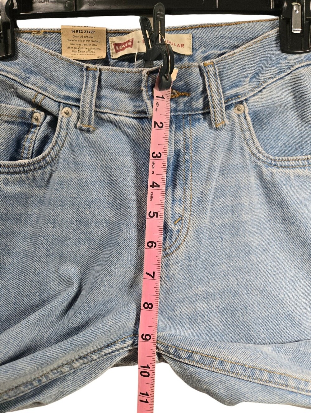 Levi's 505 Regular Straight-Leg Mid-Rise Denim Jean Light Wash - Picture 9 of 12